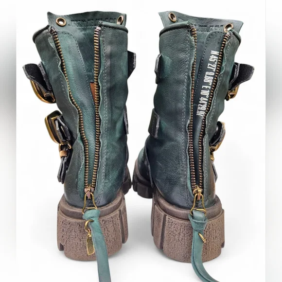 A.S.98 Hamish Lug Sole Boots, Balsamic with Black Straps, size 39 - Picture 11 of 15